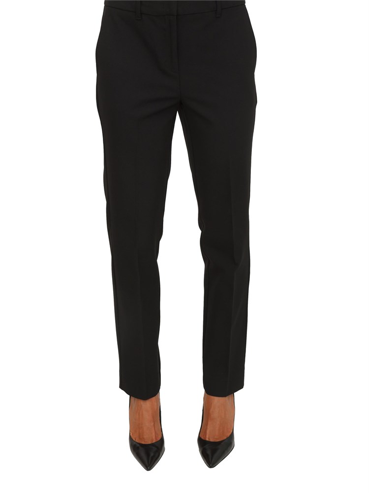 Pantaloni Marella in tela di misto viscosa stretch nera