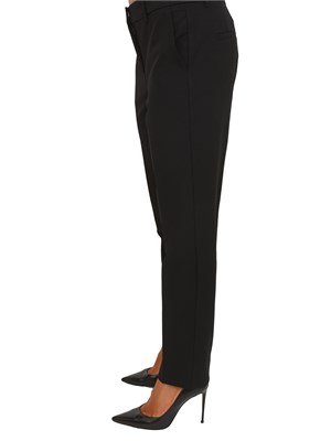 Pantaloni Marella in tela di misto viscosa stretch nera in DONNA