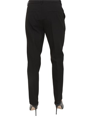 Pantaloni Marella in tela di misto viscosa stretch nera in DONNA