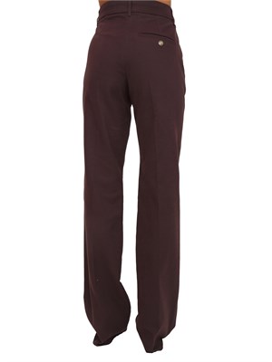 Pantalone slim fit Marella in cotone soft touch marrone in DONNA