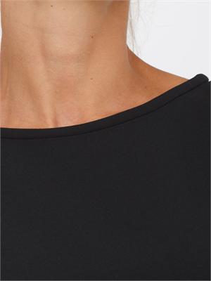 T-shirt Marella in envers satin nero in DONNA