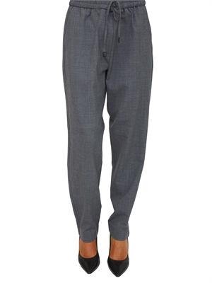 Pantalone slim fit Marella in misto lana grigio con tasche alla francese in DONNA