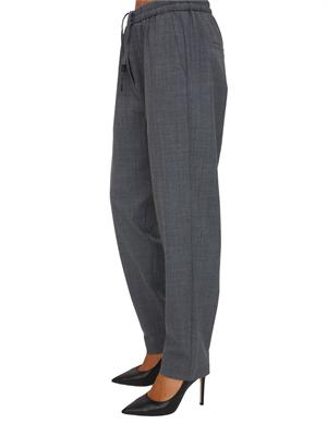 Pantalone slim fit Marella in misto lana grigio con tasche alla francese in DONNA