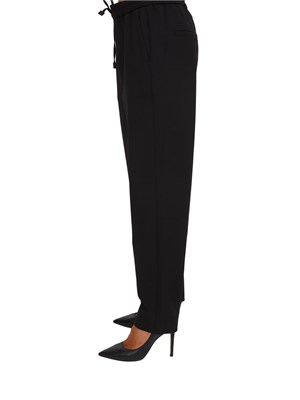 Pantalone slim fit Marella in misto lana nero con tasche alla francese in DONNA