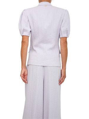 TWIN-SET Giacca maniche corte Twinset in cotone lilla in DONNA