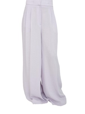 TWIN-SET Pantaloni palazzo Twinset in cotone lilla in DONNA