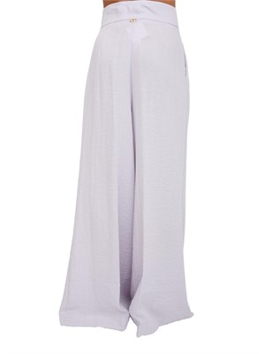 TWIN-SET Pantaloni palazzo Twinset in cotone lilla in DONNA