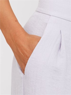 TWIN-SET Pantaloni palazzo Twinset in cotone lilla in DONNA