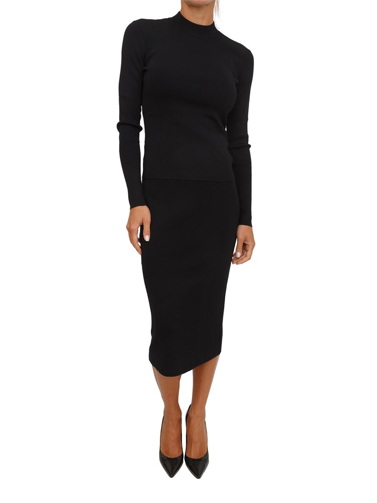 Maglia donna Armani Exchange a coste larghe nera