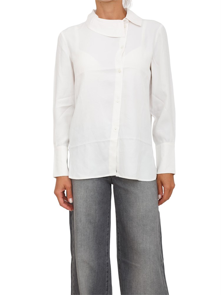 Camicia donna Armani Exchange in crepe di viscosa avorio