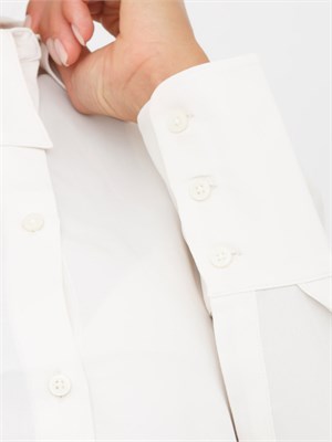 Camicia donna Armani Exchange in crepe di viscosa avorio in DONNA