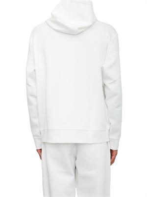 Felpa bianca Armani Exchange in jersey di cotone con cappuccio in UOMO