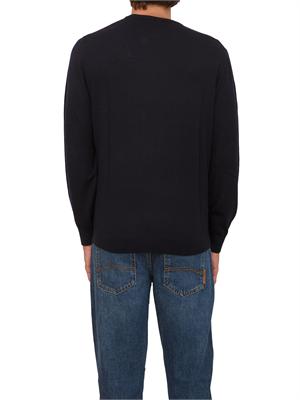 Maglione girocollo blu Armani Exchange in lana vergine in UOMO