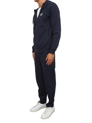 EA7 EMPORIO ARMANI Tuta sportiva blu EA7 Core Identity in jersey di cotone in UOMO