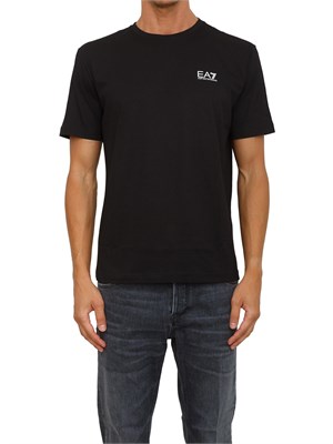 EA7 EMPORIO ARMANI T-shirt  nero EA7 Logo Series in jersey di cotone in UOMO