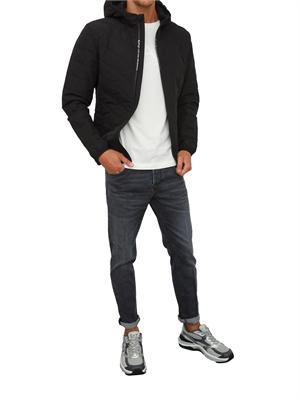 EA7 EMPORIO ARMANI Piumino nero EA7 packable con cappuccio Premium Shield in UOMO