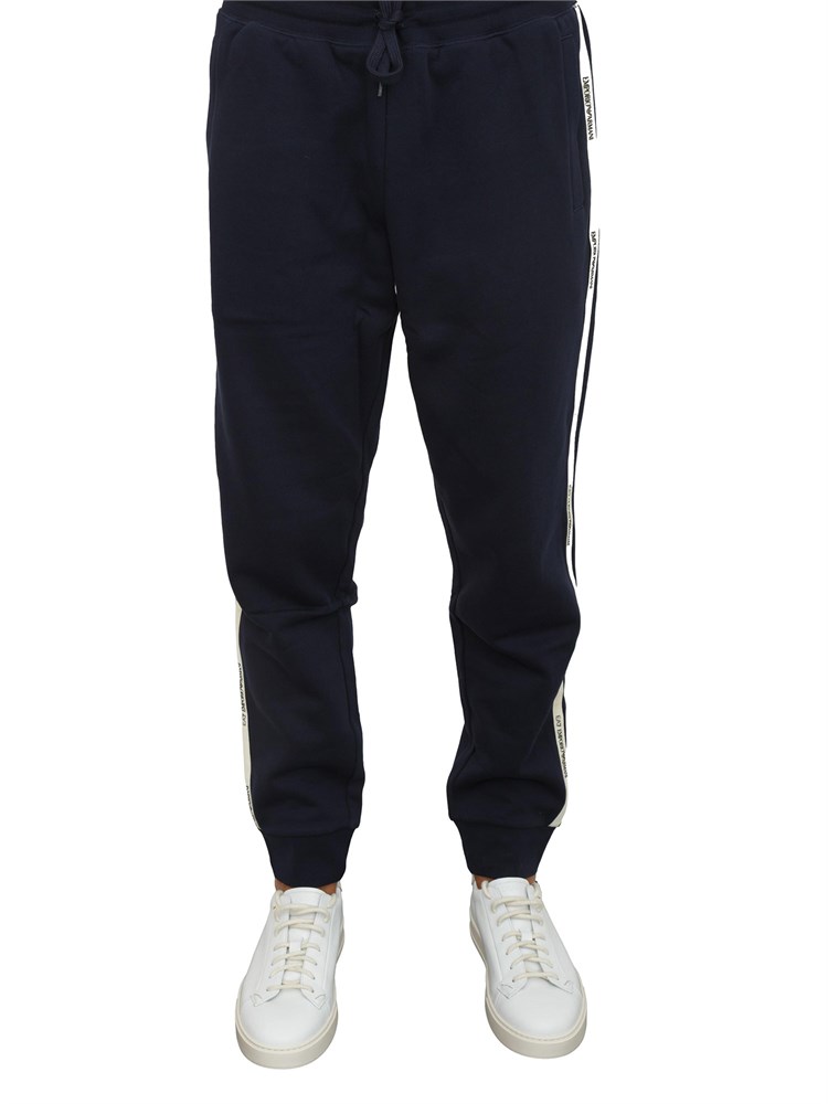 EA7 EMPORIO ARMANI Pantaloni jogger BLU ea7 Logo Series in misto cotone