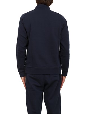 EA7 EMPORIO ARMANI Felpa blu EA7 Logo Series in misto cotone in UOMO