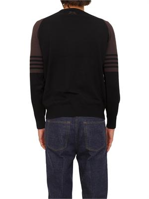 Maglia girocollo Richmond X uomo in misto lana nero e marrone in UOMO