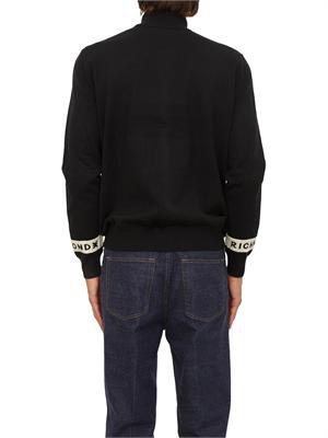 Cardigan zip Richmond X uomo in misto viscosa nera in UOMO