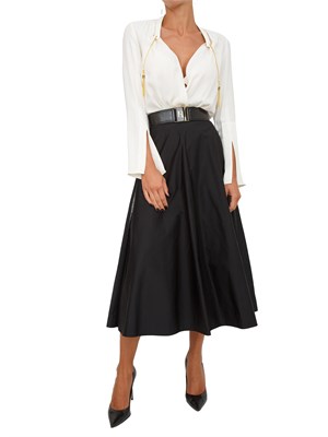 Body Elisabetta Franchi in georgette bianco panna in DONNA