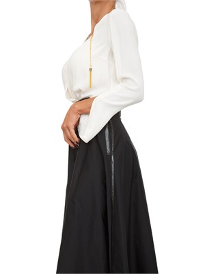 Body Elisabetta Franchi in georgette bianco panna in DONNA