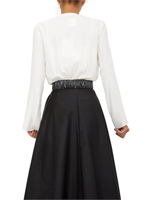 Body Elisabetta Franchi in georgette bianco panna in DONNA