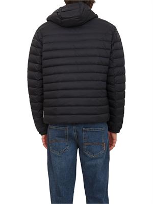 Piumino nero Armani Exchange fullzip con cappuccio in UOMO