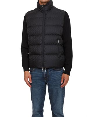 Smanicato nero Armani Exchange in tessuto con logo allover in UOMO