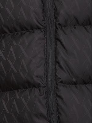 Smanicato nero Armani Exchange in tessuto con logo allover in UOMO