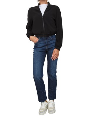 Giubbino bomber Armani Exchange in tessuto leggero nero in DONNA