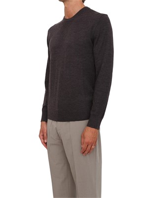 Maglione girocollo marrone Armani Exchange in lana vergine in UOMO