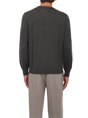 Maglione girocollo verde Armani Exchange in lana vergine in UOMO