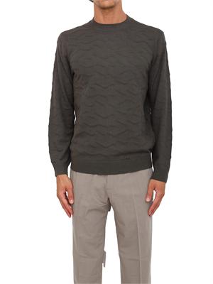 Maglione verde Armani Exchange texture ondulata in UOMO