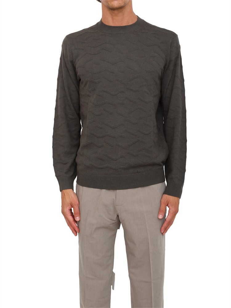 Maglione verde Armani Exchange texture ondulata
