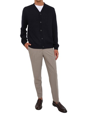 Cardigan blu Armani Exchange in lana e cotone in UOMO