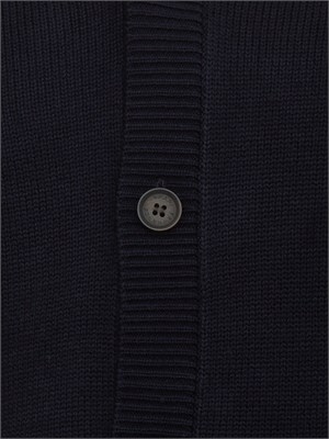 Cardigan blu Armani Exchange in lana e cotone in UOMO