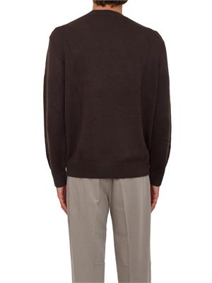 Maglione girocollo marrone Armani Exchange in lana e cotone in UOMO