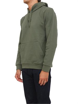 EA7 EMPORIO ARMANI Felpa verde EA7 con cappuccio Core Identity in misto cotone in UOMO