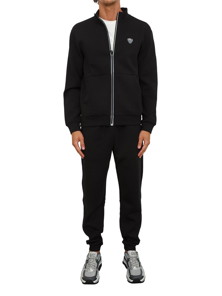 EA7 EMPORIO ARMANI Tuta sportiva nero EA7 Premium Shield in misto viscosa stretch
