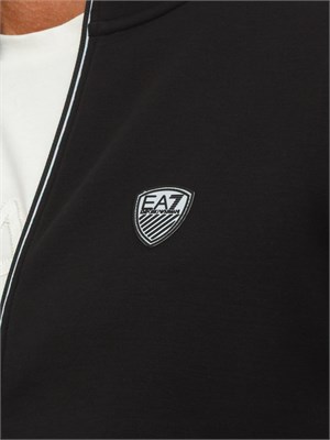 EA7 EMPORIO ARMANI Tuta sportiva nero EA7 Premium Shield in misto viscosa stretch in UOMO