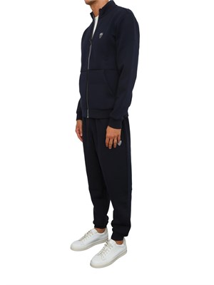 EA7 EMPORIO ARMANI Tuta sportiva blu EA7 Premium Shield in misto viscosa stretch in UOMO