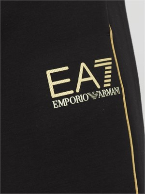 EA7 EMPORIO ARMANI Pantaloni jogger NERO ea7 Gold Label in misto viscosa in UOMO