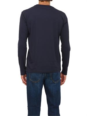 EA7 EMPORIO ARMANI T-shirt blu Ea7 a maniche lunghe in jersey stretch in UOMO