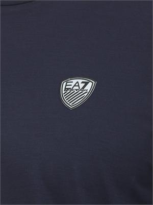 EA7 EMPORIO ARMANI T-shirt blu Ea7 a maniche lunghe in jersey stretch in UOMO