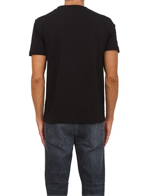 EA7 EMPORIO ARMANI T-shirt a maniche corte nero EA7 Visibility in jersey stretch di cotone in UOMO