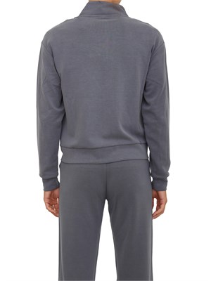 Felpa EA7 Emporio Armani in misto modal stretch grigio in DONNA