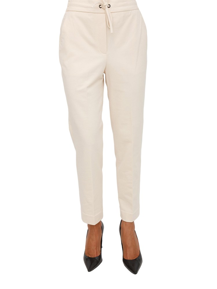 Pantaloni donna Circolo 1901 in lana vergine crema