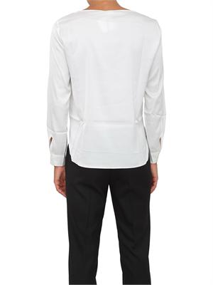 Blusa Emme Marella in tessuto bianco effetto seta in DONNA
