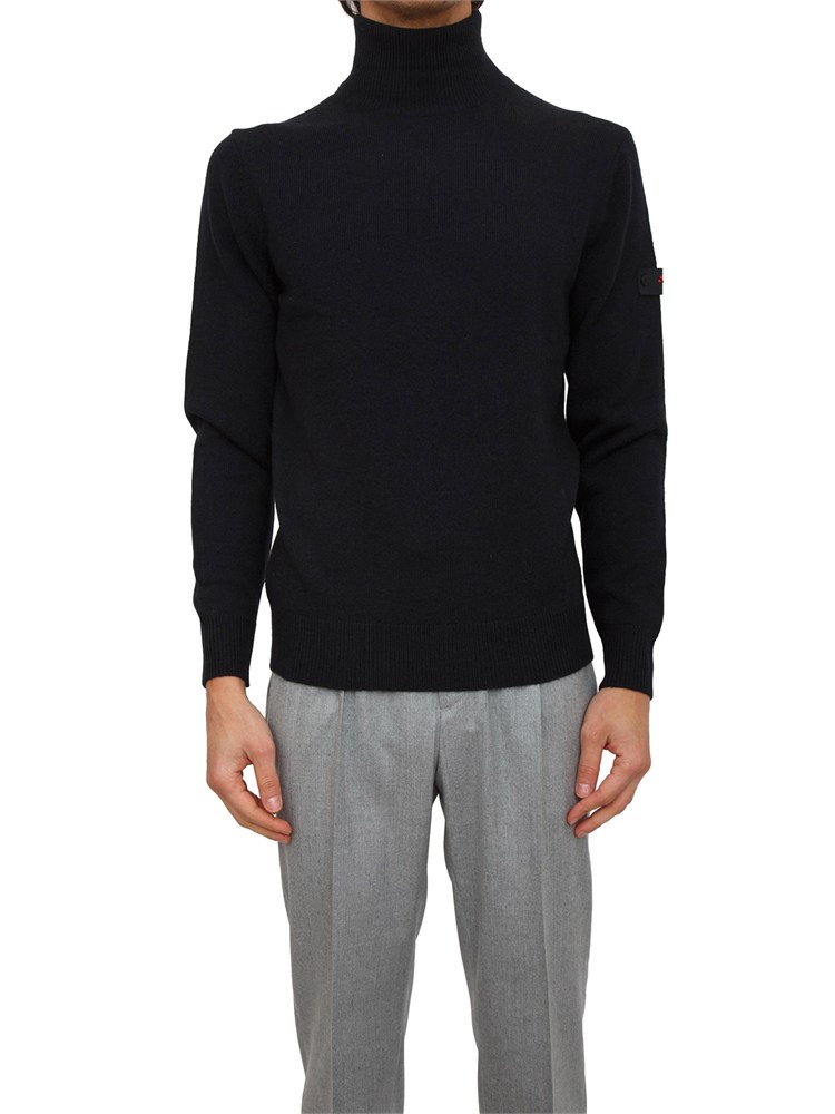 Maglia a collo alto Peline 02 Peuterey uomo in misto lana yak blu